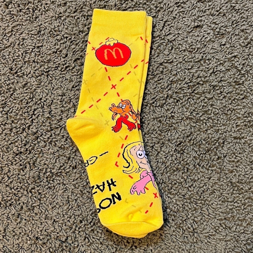 McDonald's Vibrant Yellow Character Socks
